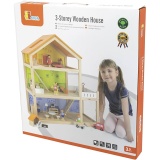 VIGA Puppenhaus, H 67 cm, L 62 cm, B 28 cm, 1 Stk