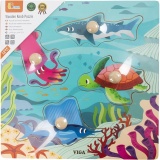 VIGA Kinder-Puzzle mit Knöpfen, H 26 mm, L 22 cm, 1 Stk