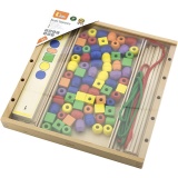 VIGA Perlenspiel, H 4 cm, L 33 cm, B 33 cm, 94 Teile/ 1 Pck