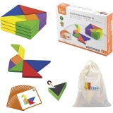 VIGA Magnetisches Tangram, H 1 cm, L 10 cm, B 10 cm, 35 Teile/ 1 Pck
