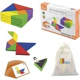 VIGA Magnetisches Tangram, H 1 cm, L 10 cm, B 10 cm, 35 Teile/ 1 Pck