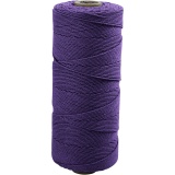 Macramé-Kordel, L 315 M, Dicke 1 mm, Dünne Qualität 12/12, Violett, 220 g/ 1 Knäuel