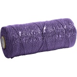 Macramé-Kordel, L 315 M, Dicke 1 mm, Dünne Qualität 12/12, Violett, 220 g/ 1 Knäuel