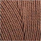Macramé-Kordel, L 315 M, Dicke 1 mm, Dünne Qualität 12/12, Braun, 220 g/ 1 Knäuel