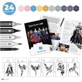 Kreativ Set Illustration, Batman: Helden & Bösewichte , Sortierte Farben, 1 Pck