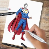 Kreativ Set Illustration, Superman, Sortierte Farben, 1 Packung