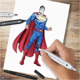 Kreativ Set Illustration, Superman, Sortierte Farben, 1 Pck