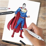 Kreativ Set Illustration, Superman, sortierte Farben, 1 Packung