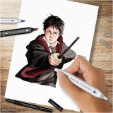 Kreativ Set Illustration, Harry Potter, Sortierte Farben, 1 Packung