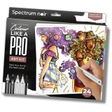 Kreativ Set Illustration, Abenteuerliche Ausmalbilder, Sortierte Farben, 1 Pck