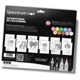 Kreativ Set Illustration, Abenteuerliche Ausmalbilder, Sortierte Farben, 1 Pck