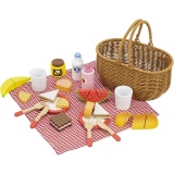 VIGA Picknick-Set, H 23 cm, L 25 cm, B 14,5 cm, 30 Teile/1er-Pack