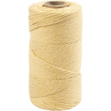 Macramé-Kordel, L 198 M, D 2 mm, Hellgelb, 330 g/ 1 Rolle