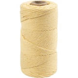 Macramé-Kordel, L 198 m, D 2 mm, Hellgelb, 330 g/ 1 Rolle