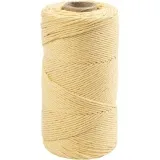 Makramée-Garn, L 198 m, D 2 mm, Hellgelb, 330 g/ 1 Rolle