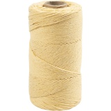 Macramé-Kordel, L 198 M, D 2 mm, Hellgelb, 330 g/ 1 Rolle