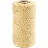 Macramé-Kordel, L 198 m, D 2 mm, Hellgelb, 330 g/ 1 Rolle