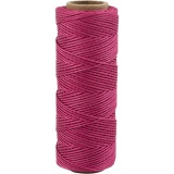 Bambuskordel, Dicke 1 mm, Dunkelpink, 65 m/ 1 Rolle