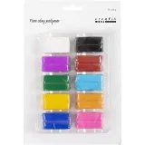 Feiner Polymerton, Sort. Farben, 10x20 g/ 1 Pck