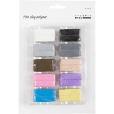 Feiner Polymerton, Pastellfarben, 10x20 g/ 1 Pck