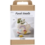 Kreativ Set Punch Needle, Einkaufstasche, Pastellfarben, 1 Pck