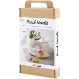 Kreativ Set Punch Needle, Einkaufstasche, Pastellfarben, 1 Pck