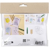 Mini Kreativ Set Ausmalen, Monster, Sortierte Farben, 1 Pck