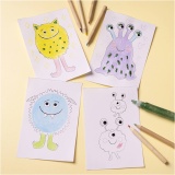Mini Kreativ Set Ausmalen, Monster, Sortierte Farben, 1 Pck