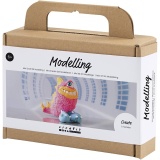 Mini Kreativ Set Modellieren, Monster Freddy, Neonpink, 1 Pck