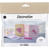 Mini Kreativ Set Dekoration, Kuchen, Pastellpink, Pastelllila, Pastellgelb, 1 Pck
