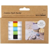 Kreativ Multi Marker , Strichstärke 4 mm, Sortierte Farben, 6 Stk/ 1 Pck