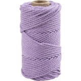 Macramé-Kordel, L 55 M, D 4 mm, Flieder, 330 g/ 1 Rolle