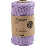 Macramé-Kordel, L 55 M, D 4 mm, Flieder, 330 g/ 1 Rolle
