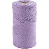 Macramé-Kordel, L 198 M, D 2 mm, Flieder, 330 g/ 1 Rolle