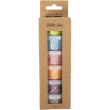 Glitter Clay, Pastellfarben, 6x20 ml/ 1 Pck