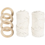 Kreativ Set Macramé, Tischdeko, Creme, 1 Pck