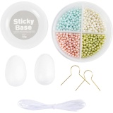 Mini Kreativ Set Modellieren, Mit Perlen verzierte Eier, Pastellfarben, 1 Pck