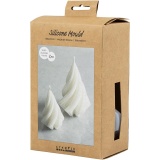 Silikonform, Weihnachtsbäume, H 8+11 cm, D 5+7 cm, 2 Stk/ 1 Pck