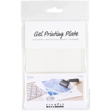 Gel Druckplatte, Größe 12,7x17,8x1 cm, Matt transparent, 1 Stk