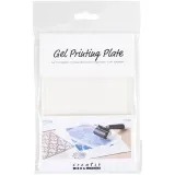 Gel Druckplatte, Größe 12,7x17,8x1 cm, Matt transparent, 1 Stk