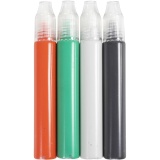 Kerzenstifte, Schwarz, Grün, Hellgrau, Rot, 4x30 ml/ 1 Pck