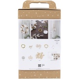 Kreativ Set Papierdeko, Kranz, Weiß, Hellnatur, 1 Pck
