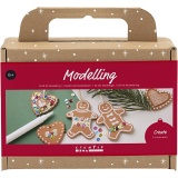 Kreativ Set Modellieren, Kleine Kuchenfiguren, Mittelbraun, 1 Pck