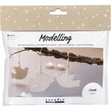 Mini Kreativ Set Modellieren, Tauben, Creme, 1 Pck