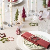 Kreativ Set Tischdeko, Engel, Weihnachtsbäume, Sterne, Sortierte Farben, 1 Pck