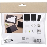 Mini Kreativ Set Papierdeko, Fledermäuse, Schwarz, Weiß, 1 Pck