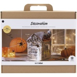 Mini Kreativ Set Dekoration, Geisterhaus, Schwarz, Hellbraun, Orange, 1 Pck