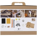 Mini Kreativ Set Dekoration, Geisterhaus, Schwarz, Hellbraun, Orange, 1 Pck