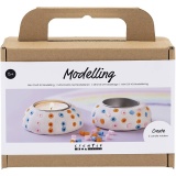 Mini Kreativ Set Modellieren, Kerzenhalter, Weiß, 1 Pck
