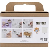 Mini Kreativ Set Modellieren, Kerzenhalter, Weiß, 1 Pck